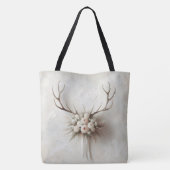 Tote Bag Bouquet et Antlers de cerfs (Dos)