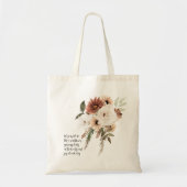 Tote Bag Bouquet Floral Boho devis personnalisé (Devant)