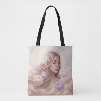 Tote Bag Bouquet floral élégant avec papillons délicats
