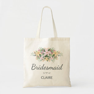Tote Bag Bouquet floral romantique demoiselle d'honneur de 