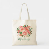 Tote Bag Bouquet floral rose tendre de printemps (Dos)
