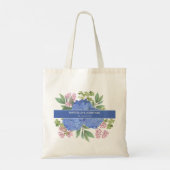 Tote Bag Bouquet moderne Blue Hydrangeas Personnalisé (Dos)