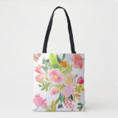 Tote Bag Bouquet PixDezines Floral/Watercolor/Spring (Devant)