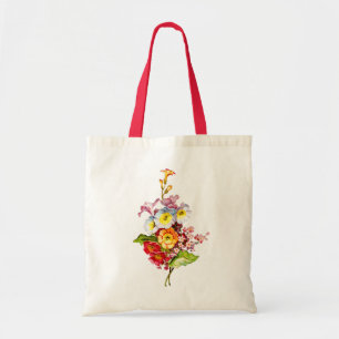 Tote Bag Bouquet Primrose Vintage Floral Art Girly