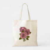 Tote Bag Bouquet rose roses (Dos)