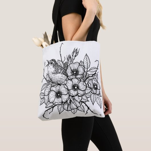 Tote Bag Bouquet Wren (De près)