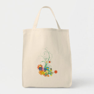 Tote Bag bouquets de fleurs de spirales vectoriel