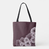Tote Bag Bourgogne texturisé avec des fleurs (Dos)
