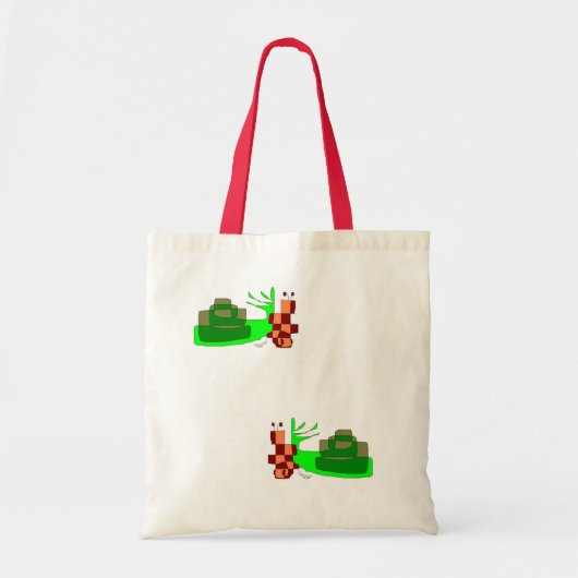 Tote Bag bourse avec deux escargots verts (Devant)