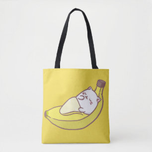 Tote Bag Bourse Chat Banane
