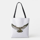 Tote Bag bourse de toile faucon en volant (Dos)
