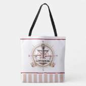 Tote Bag Boussole nautique et Ancre (Devant)