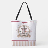 Tote Bag Boussole nautique et Ancre (Dos)