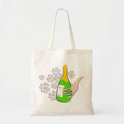 Tote Bag bouteille de vin (Devant)