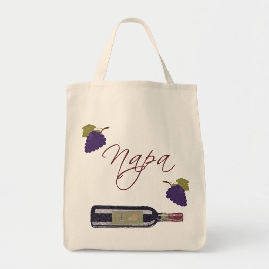 Tote Bag Bouteille de vin vintage de Napa (Devant)
