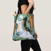 Tote Bag Bouteille et plat de fruits de Juan Gris, Cubisme  (De près)