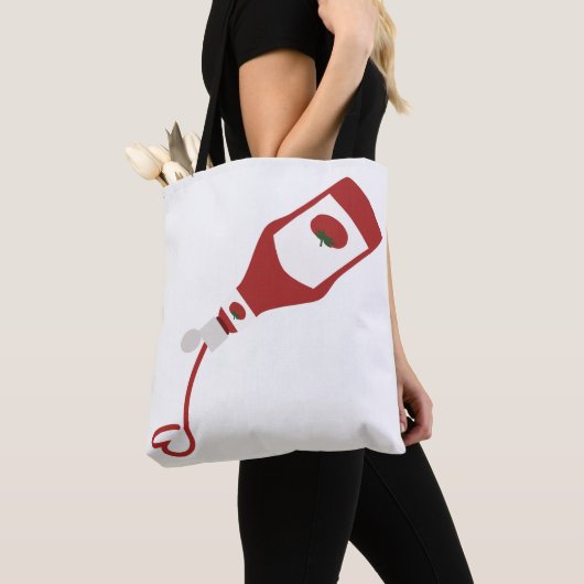 Tote Bag Bouteille Ketchup (De près)