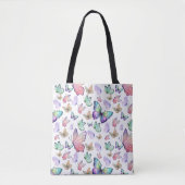 Tote Bag Bouteilles d'aquarelle Motif sans couture (Devant)