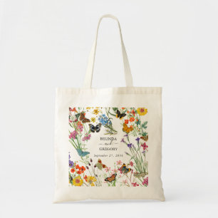 Tote Bag Bouteilles Fleurs sauvages  Mariage floral