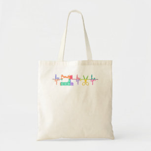 Tote Bag Bouton De Coeur À Coudre Pour L'Amant À Coudre MM