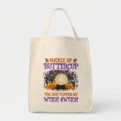 Tote Bag Bouton d'interrupteur de sorcière d'Halloween vers (Devant)