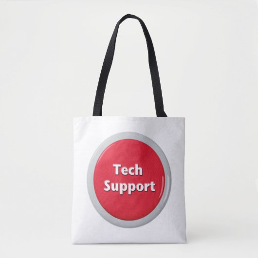 Tote Bag Bouton Panique rouge du support technique (Devant)