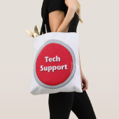 Tote Bag Bouton Panique rouge du support technique (De près)
