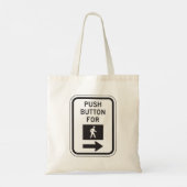 Tote Bag Bouton Push Pour Le Signe De Traversée Piéton De M (Dos)