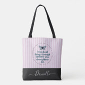 Tote Bag Bouton rose de la Bible Nom (Dos)