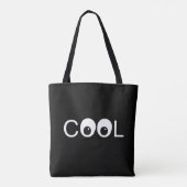 Tote Bag Boutons cool sur noir (Dos)