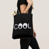 Tote Bag Boutons cool sur noir (De près)