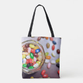 Tote Bag Boutons de bonbons Gummies Jelly Beans Halloween (Dos)