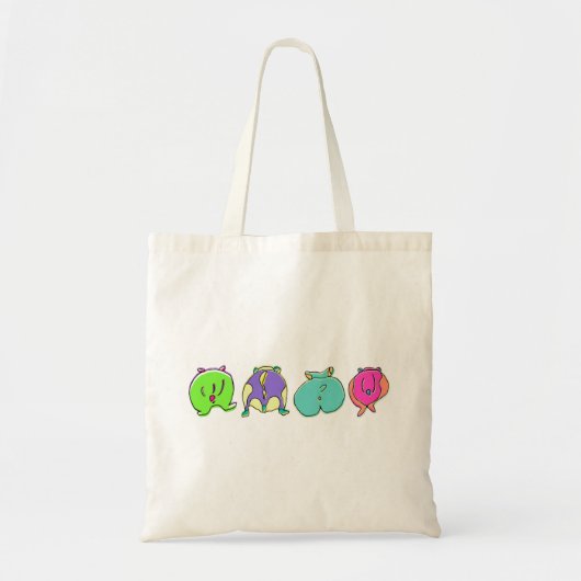 Tote Bag Boutons de hamster colorés (Devant)