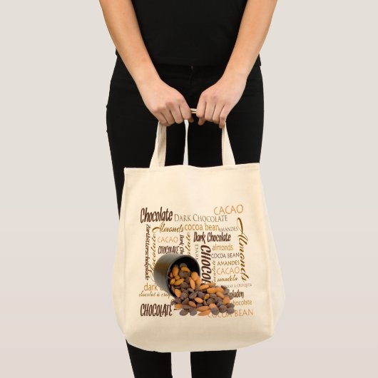 Tote Bag Bouts de chocolat et amandes - photo de gros plan (Devant (produit))