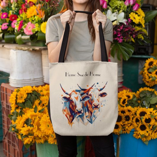 Tote Bag Bovins de ferme Scandi, sur mesure