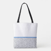 Tote Bag Bow bleu clair avec Empreinte de léopard tendance (Dos)