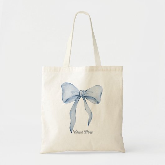 Tote Bag Bow bleu Fourre-tout (Devant)
