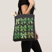 Tote Bag Bow Coquette St Patrick's Day Vintage (De près)