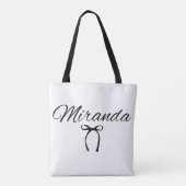 Tote Bag Bow de nom personnalisé (Dos)