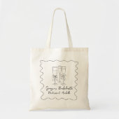 Tote Bag Bow Ribbon Moderne Script Personnalisé (Devant)