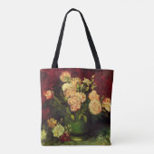 Tote Bag Bowl avec Peonies et Roses par Vincent van Gogh (Dos)