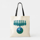 Tote Bag Bowling Ball et Pins Sports amusants (Dos)