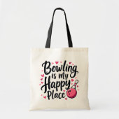 Tote Bag Bowling Lover Cute Retro esthétique Sports Design (Devant)