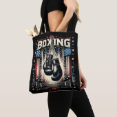 Tote Bag Boxe américaine - Boxer Vintage Bo (De près)