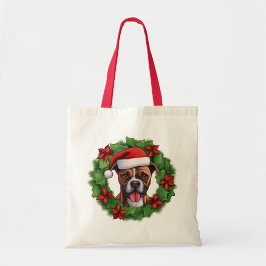 Tote Bag Boxe couronne de Noël (Devant)