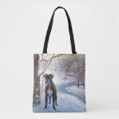 Tote Bag Boxe Laisser Neige Noël (Devant)