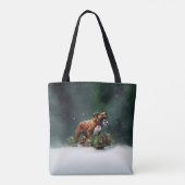 Tote Bag Boxe neige de Noël hiver (Dos)