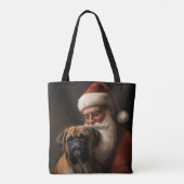 Tote Bag Boxer avec Noël Festif du Père Noël (Dos)