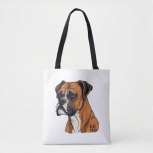 Tote Bag Boxer Bark Designs Punchy Graphic designs