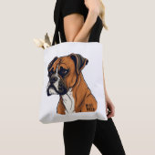 Tote Bag Boxer Bark Designs Punchy Graphic designs (De près)